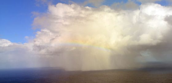 Rainshaft over the Pacific