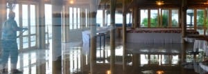 Restaurant at the Rarotongan had a bit of water in it