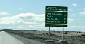 End of the World Road sign in Chile